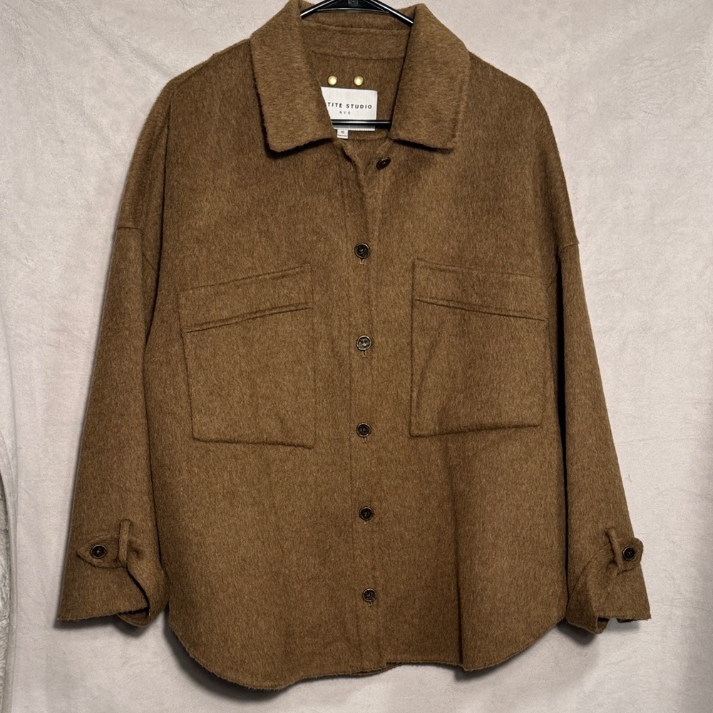 Petite Studio Tan Wool Jacket